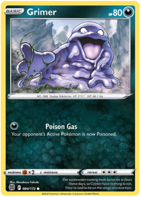 SWSH Brilliant Stars 084-172 Grimer Reverse