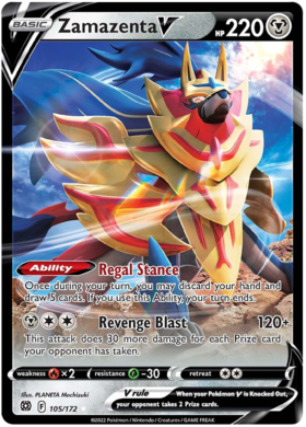 SWSH Brilliant Stars 105-172 Zamazenta V