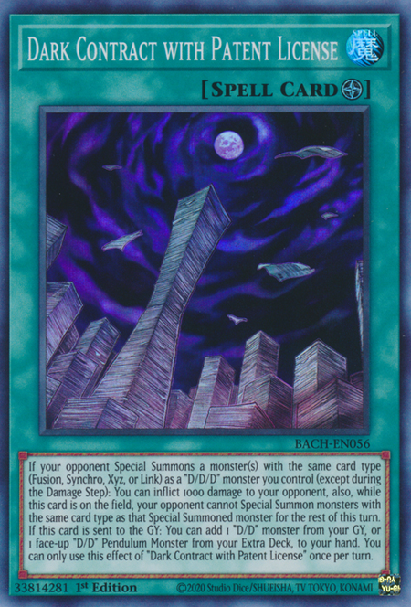 Battle Of Chaos BACH-EN056 Dark Contract with Patent License