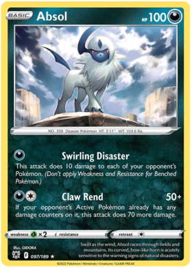 SWSH Astral Radiance 097-189 Absol
