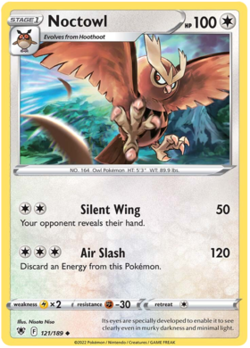 SWSH Astral Radiance 121-189 Noctowl