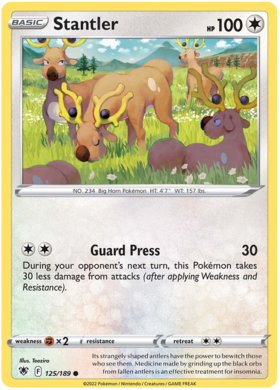 SWSH Astral Radiance 125-189 Stantler