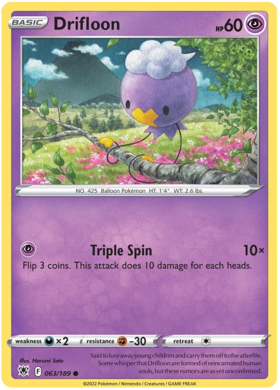 SWSH Astral Radiance 063-189 Drifloon