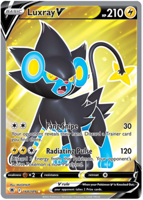 SWSH Astral Radiance 168-189 Luxray V