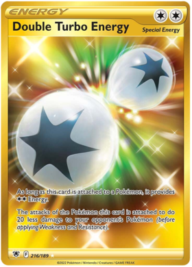 SWSH Astral Radiance 216-189 Double Turbo Energy