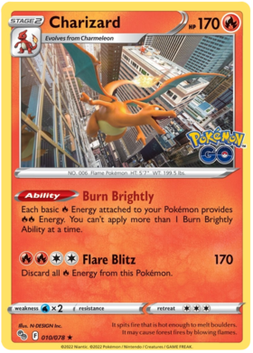 SWSH Pokemon Go 010-078 Charizard