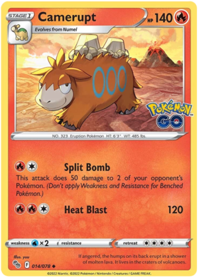 SWSH Pokemon Go 014-078 Camerupt