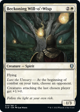 MTG Battle for Baldur's Gate 010/361 Beckoning Will-o'-Wisp