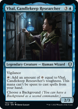 MTG Battle for Baldur's Gate 102/361 Vhal, Candlekeep Researcher