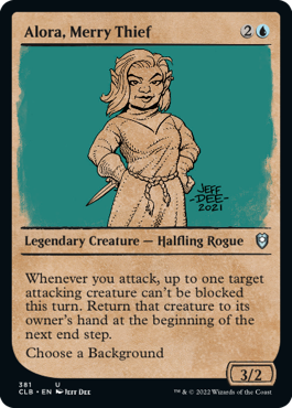 MTG Battle for Baldur's Gate 381 Alora, Merry Thief