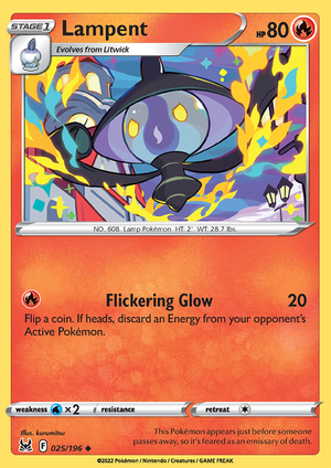 SWSH Lost Origin 025-196 Lampent