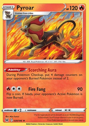 SWSH Lost Origin 029-196 Pyroar