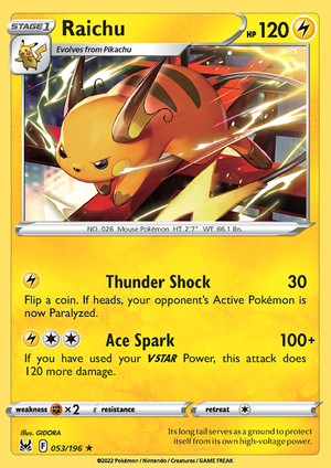 SWSH Lost Origin 053-196 Raichu