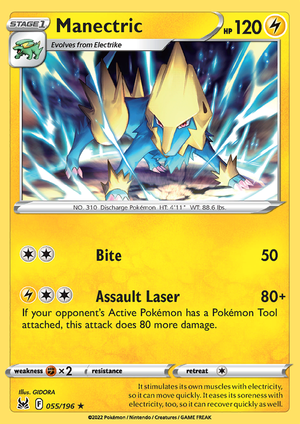 SWSH Lost Origin 055-196 Manectric