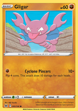 SWSH Lost Origin 095-196 Gligar