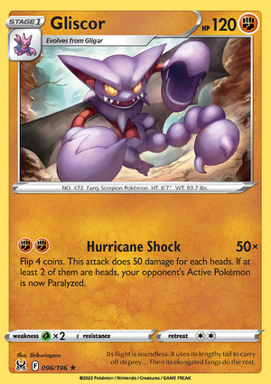 SWSH Lost Origin 096-196 Gliscor
