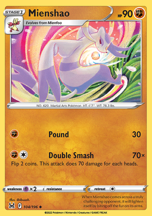 SWSH Lost Origin 104-196 Mienshao