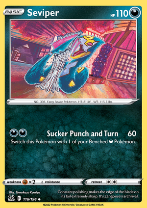 SWSH Lost Origin 116-196 Seviper