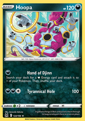 SWSH Lost Origin 122-196 Hoopa