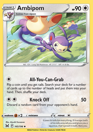 SWSH Lost Origin 145-196 Ambipom