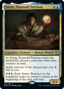 MTG Dominaria United 221/281 Stenn, Paranoid Partisan