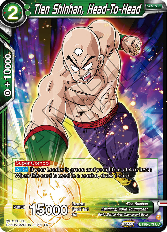 Zenkai Series Dawn of The Z-Legends BT18-073 Tien Shinhan