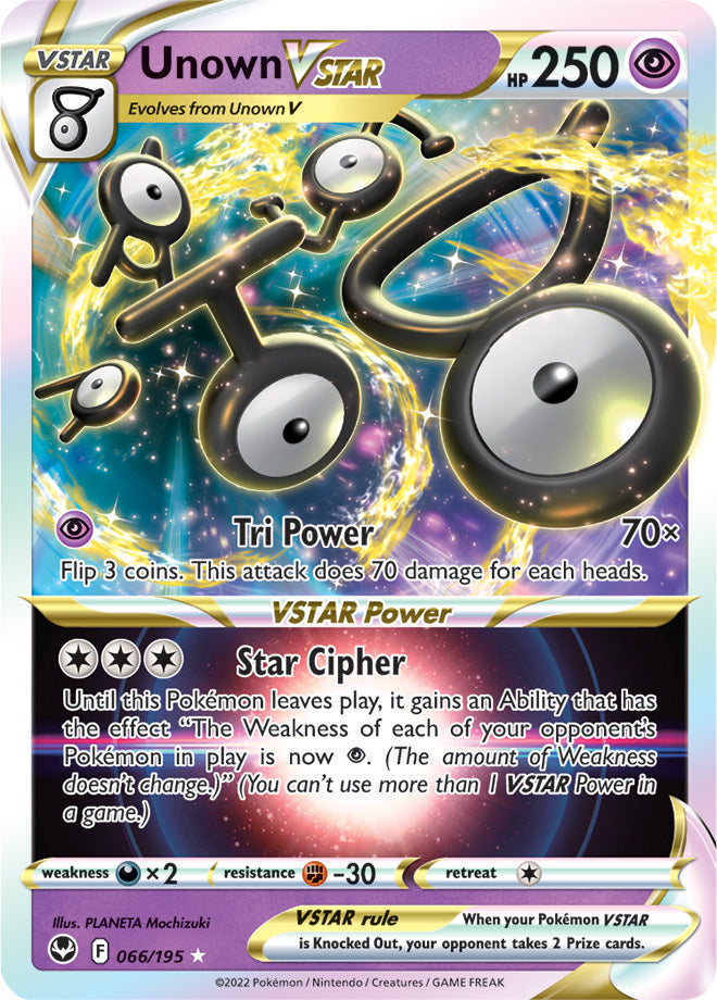 SWSH Silver Tempest 066/195 Unown VSTAR