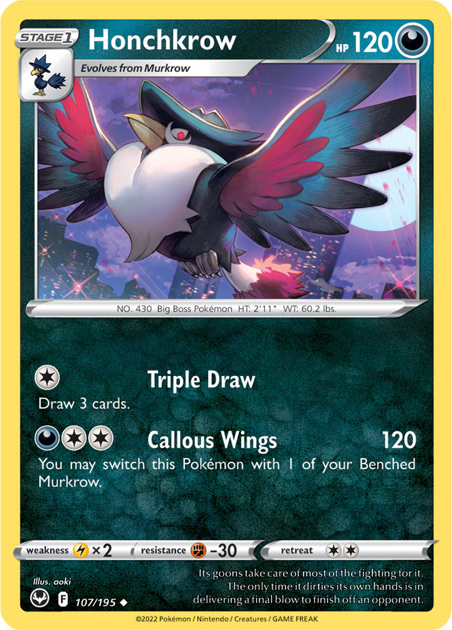 SWSH Silver Tempest 107/195 Honchkrow