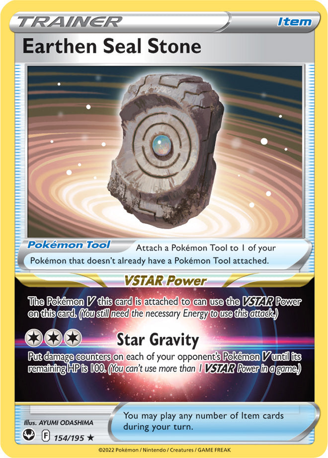 SWSH Silver Tempest 154/195 Earthen Seal Stone
