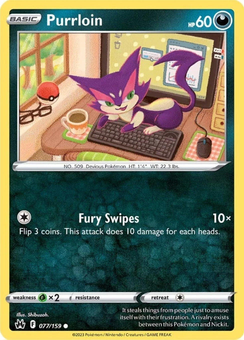 SWSH Crown Zenith 077/159 Purrloin