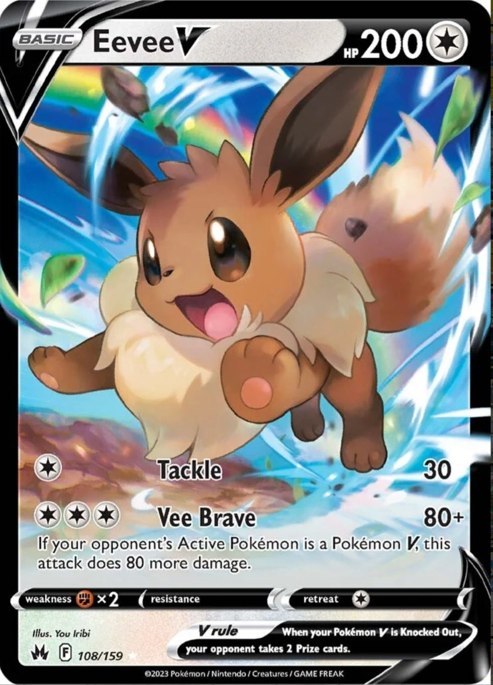SWSH Crown Zenith 108/159 Eevee V