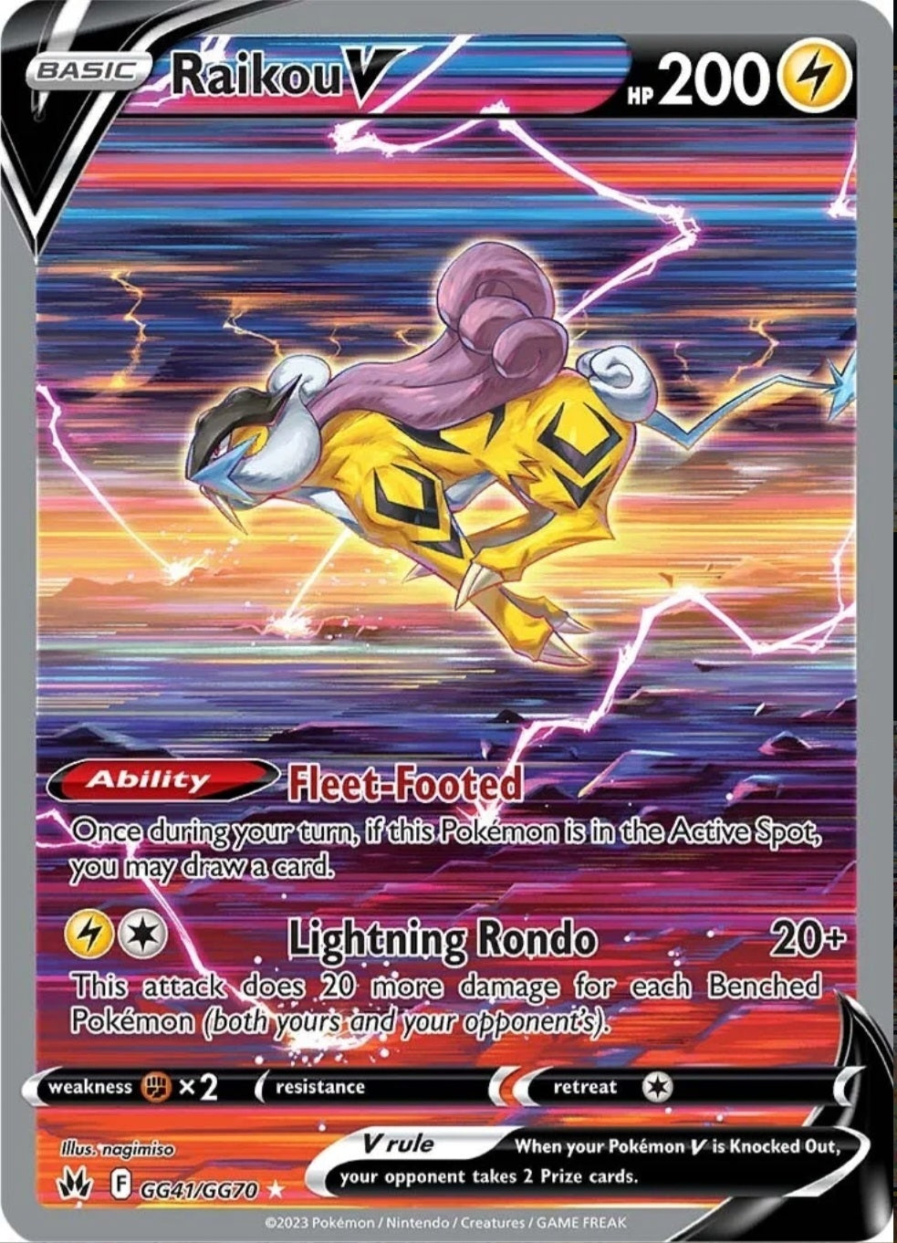 SWSH Crown Zenith GG41/GG70 Raikou V