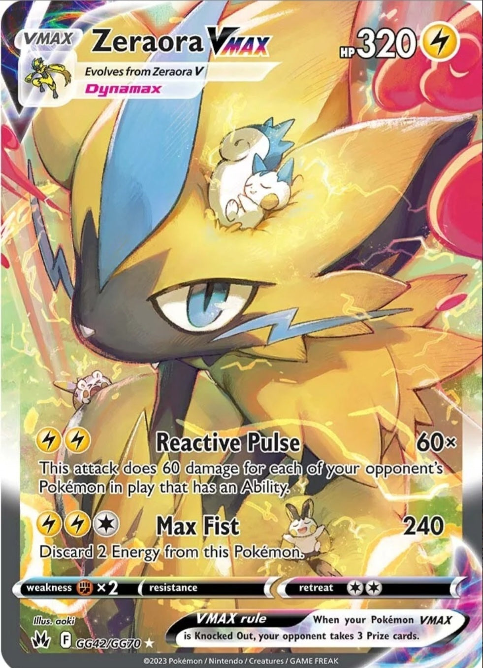 SWSH Crown Zenith GG42/GG70 Zeraora VMAX
