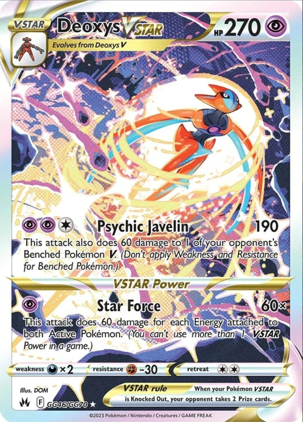 SWSH Crown Zenith GG46/GG70 Deoxys VSTAR