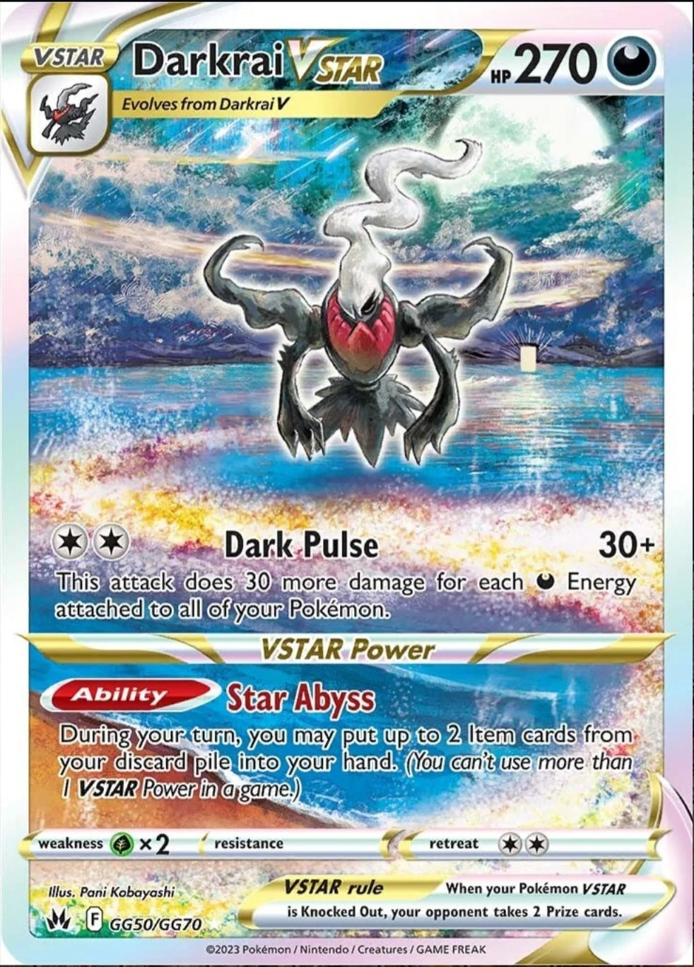 SWSH Crown Zenith GG50/GG70 Darkrai VSTAR