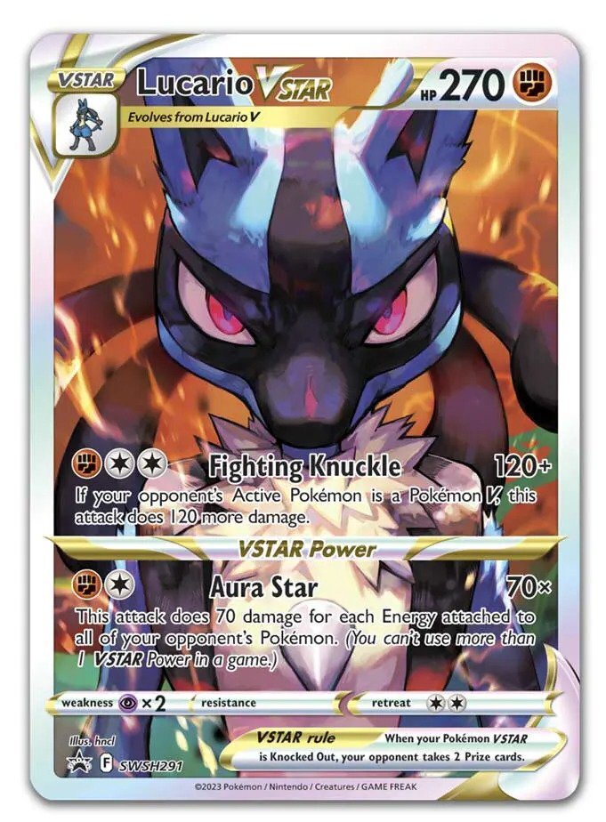Pokémon TCG: Sword & Shield 12.5 Crown Zenith Elite Trainer Lucario VSTAR Promo Card
