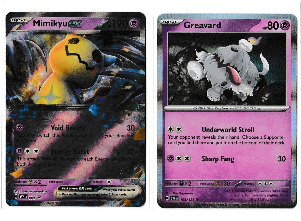 Pokémon TCG Mimikyu ex Promo & Greavard