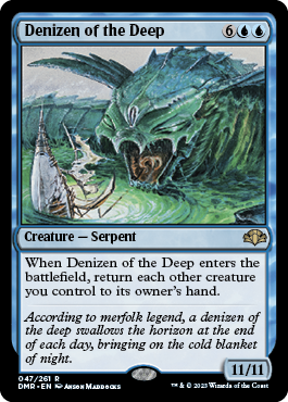 MTG Dominaria Remastered 047/261 Denizen of the Deep Foil