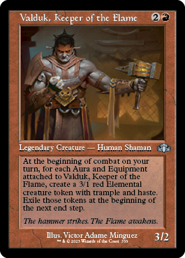 MTG Dominaria Remastered 333 Valduk, Keeper of the Flame Foil