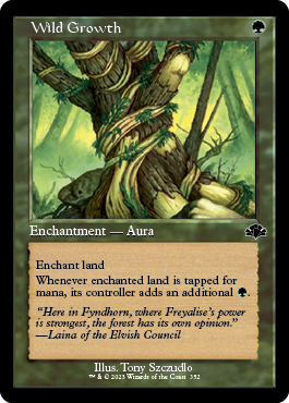 MTG Dominaria Remastered 352 Wild Growth Foil