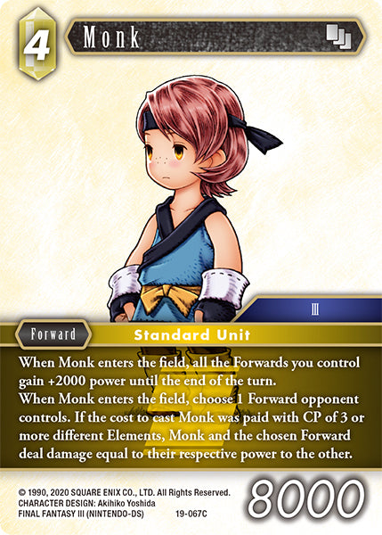 Final Fantasy Opus XIX - 19-067 Monk