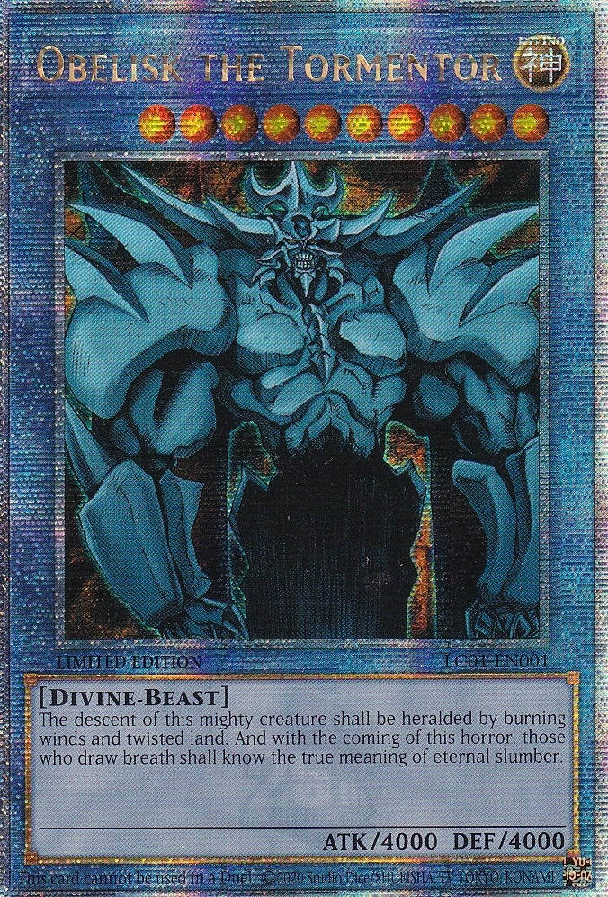 Obelisk The Tormentor LC01-EN001 Quarter Century Secret Rare
