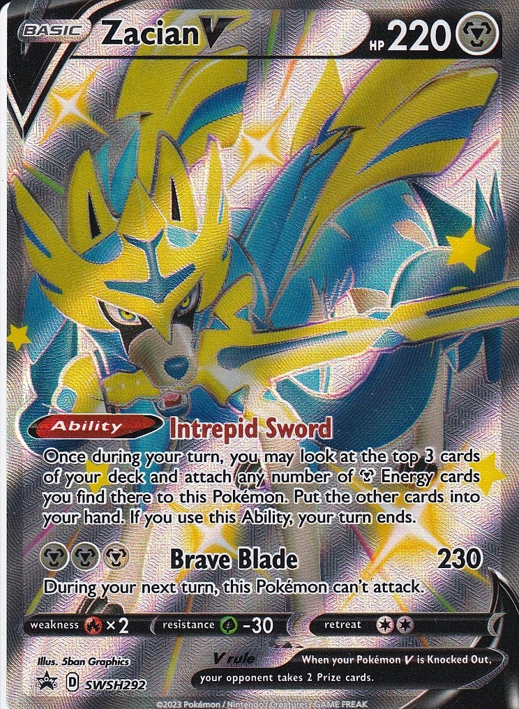 Crown Zenith Premium Figure Collection - Shiny Zacian Promo Card