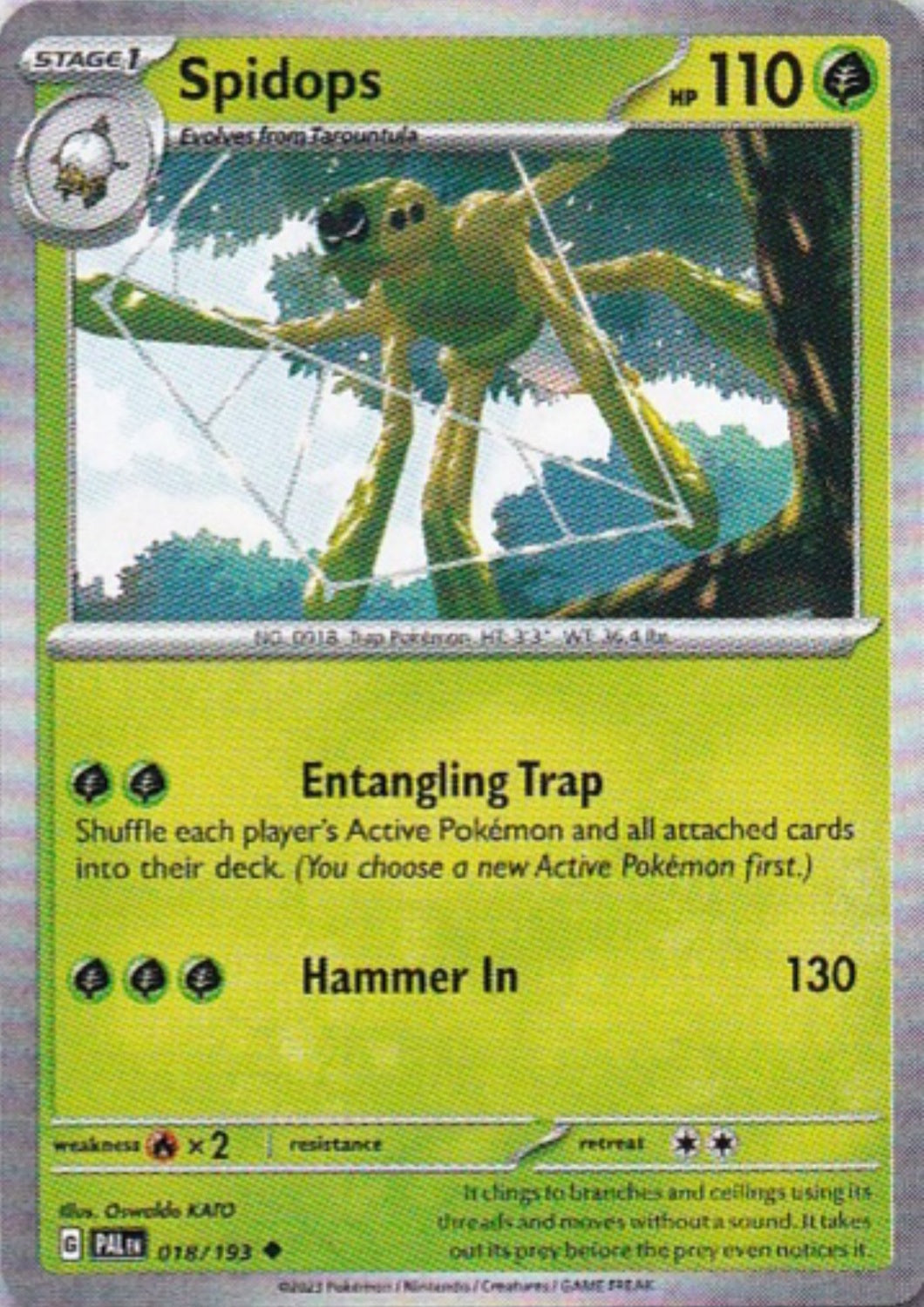 Scarlet & Violet Paldea Evolved 018/193 Spidops