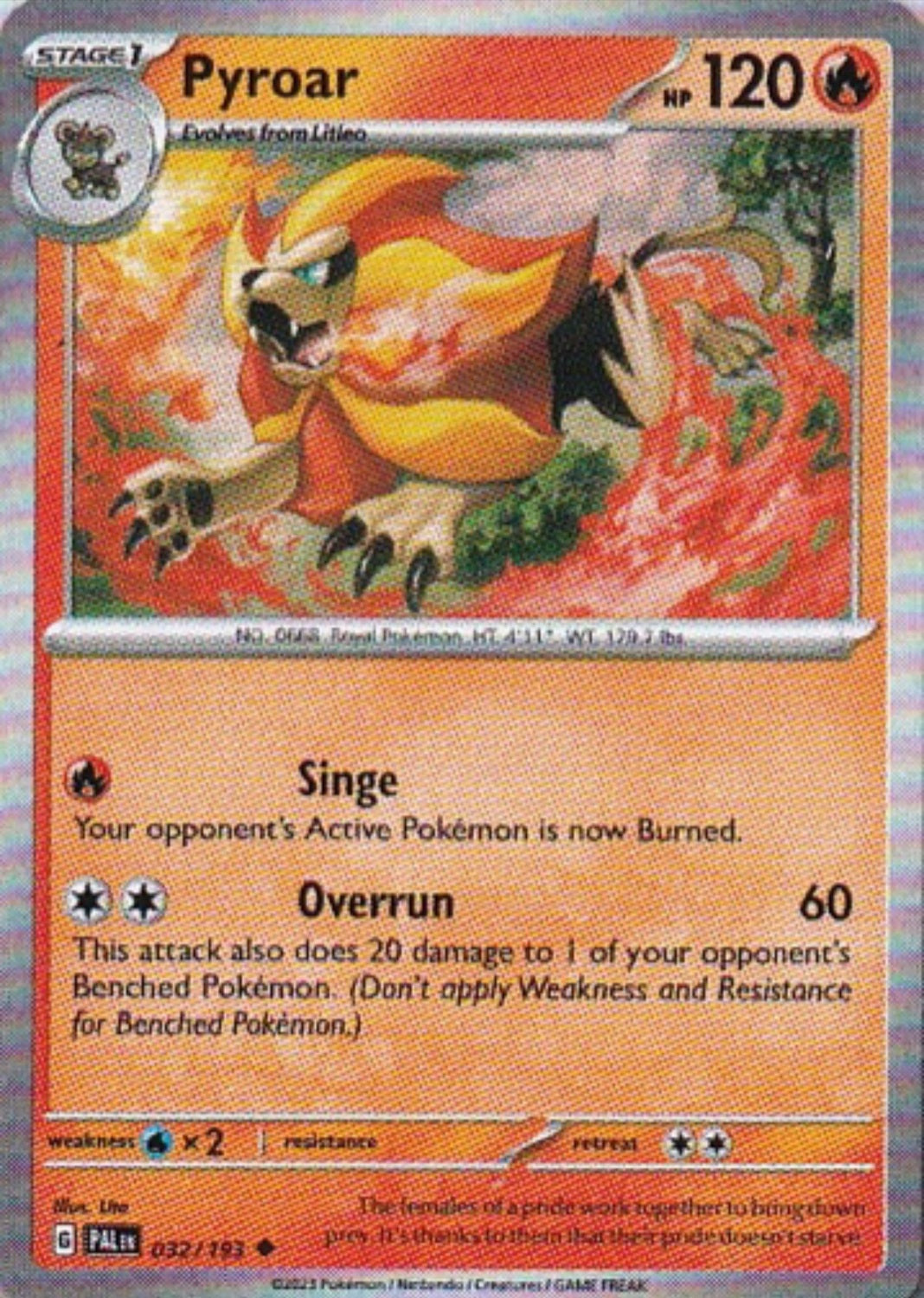 Scarlet & Violet Paldea Evolved 032/193 Pyroar