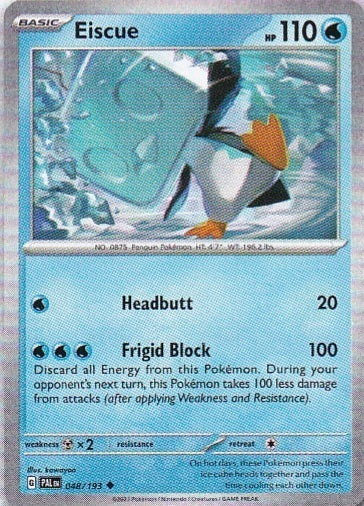 Scarlet & Violet Paldea Evolved 048/193 Eiscue Reverse Holo