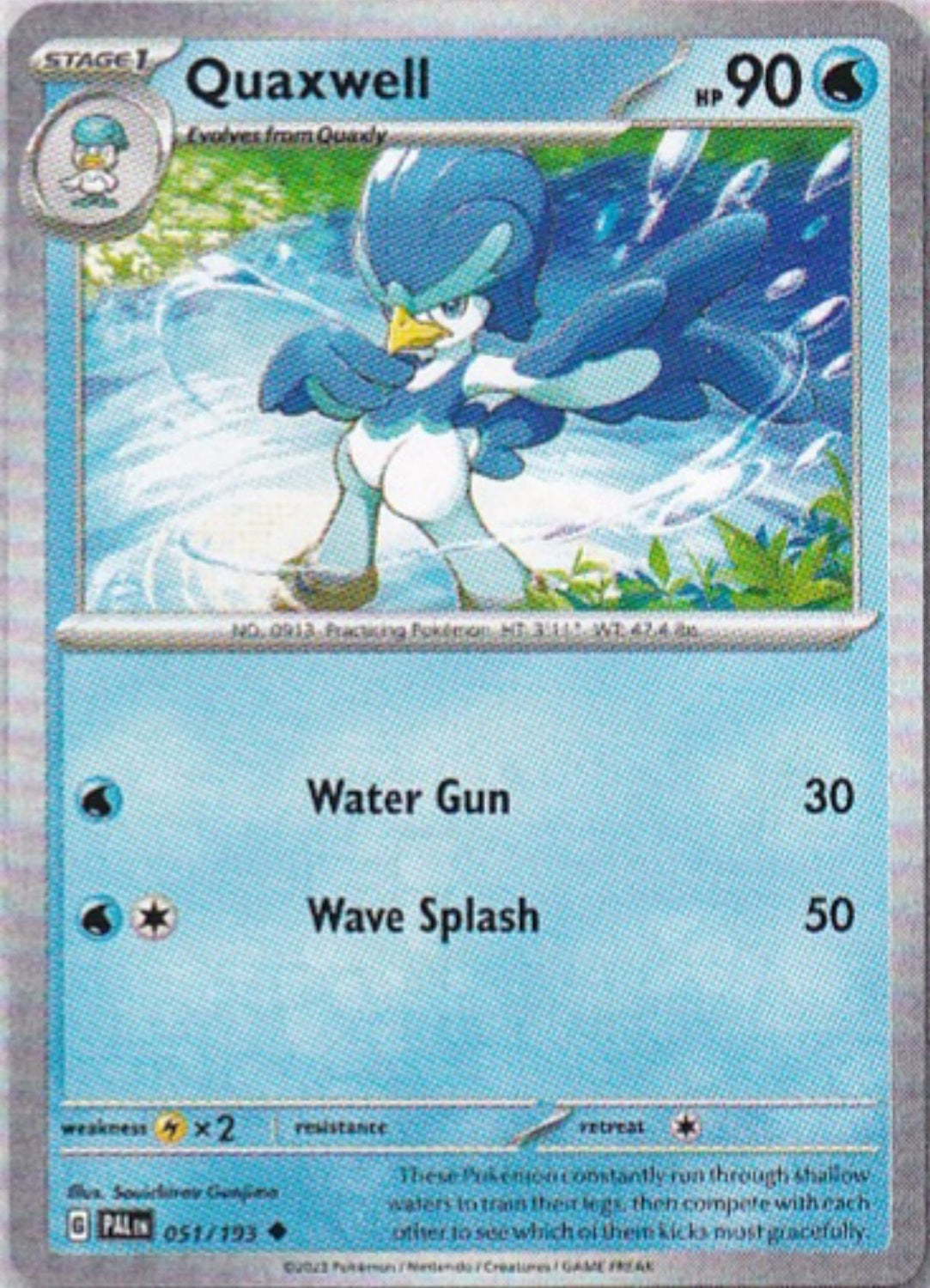 Scarlet & Violet Paldea Evolved 051/193 Quaxwell Reverse Holo