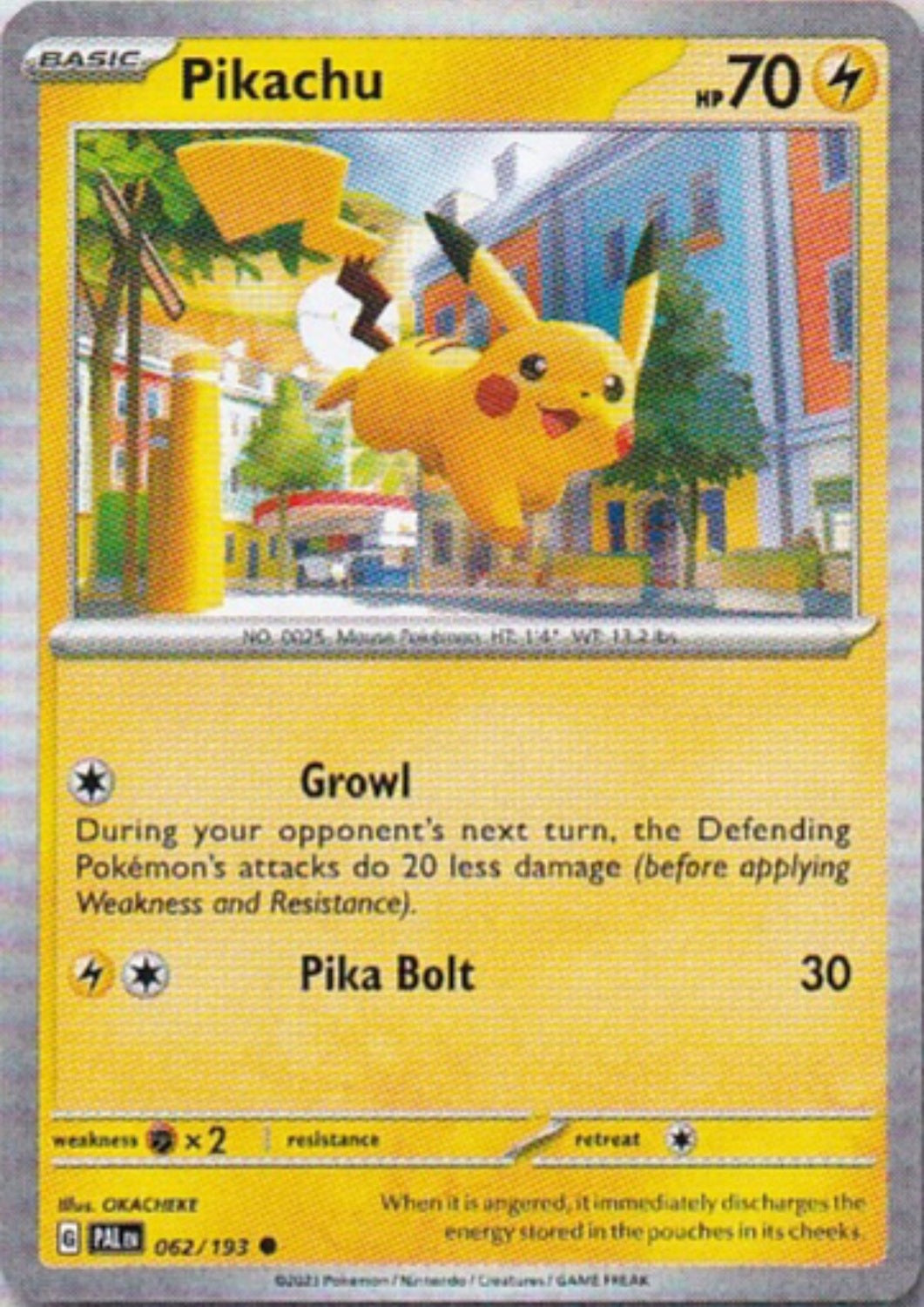 Scarlet & Violet Paldea Evolved 062/193 Pikachu