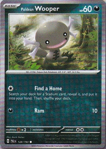 Scarlet & Violet Paldea Evolved 128/193 Paldean Wooper Reverse Holo