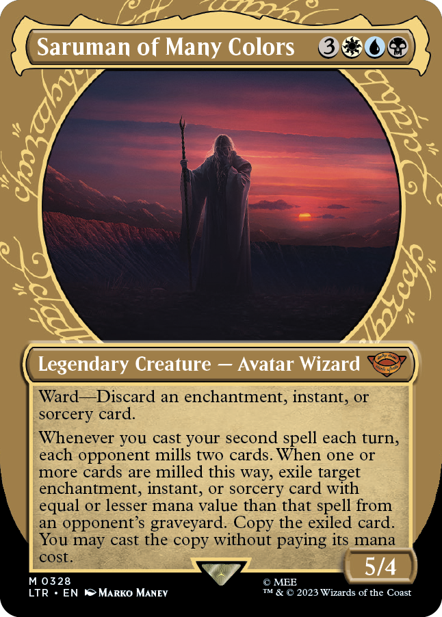 MTG Lord Of The Rings 0328 Saruman of Many Colors (Showcase Foil)